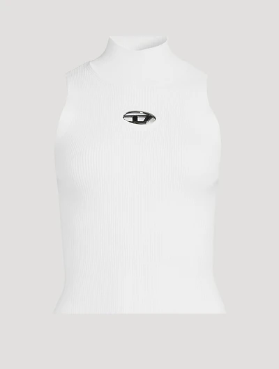 Sleeveless Mockneck Sweater