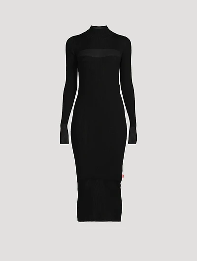 Slint Rib-Knit Midi Dress