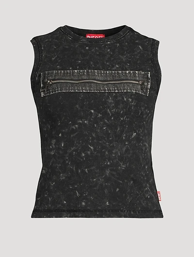 Arted Zipper-Trimmed Tank Top