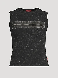 Arted Zipper-Trimmed Tank Top