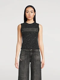 Arted Zipper-Trimmed Tank Top