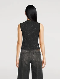 Arted Zipper-Trimmed Tank Top