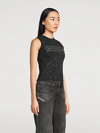 Arted Zipper-Trimmed Tank Top
