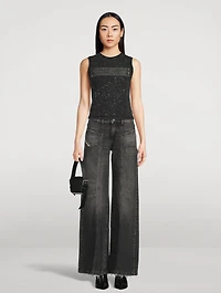 Arted Zipper-Trimmed Tank Top