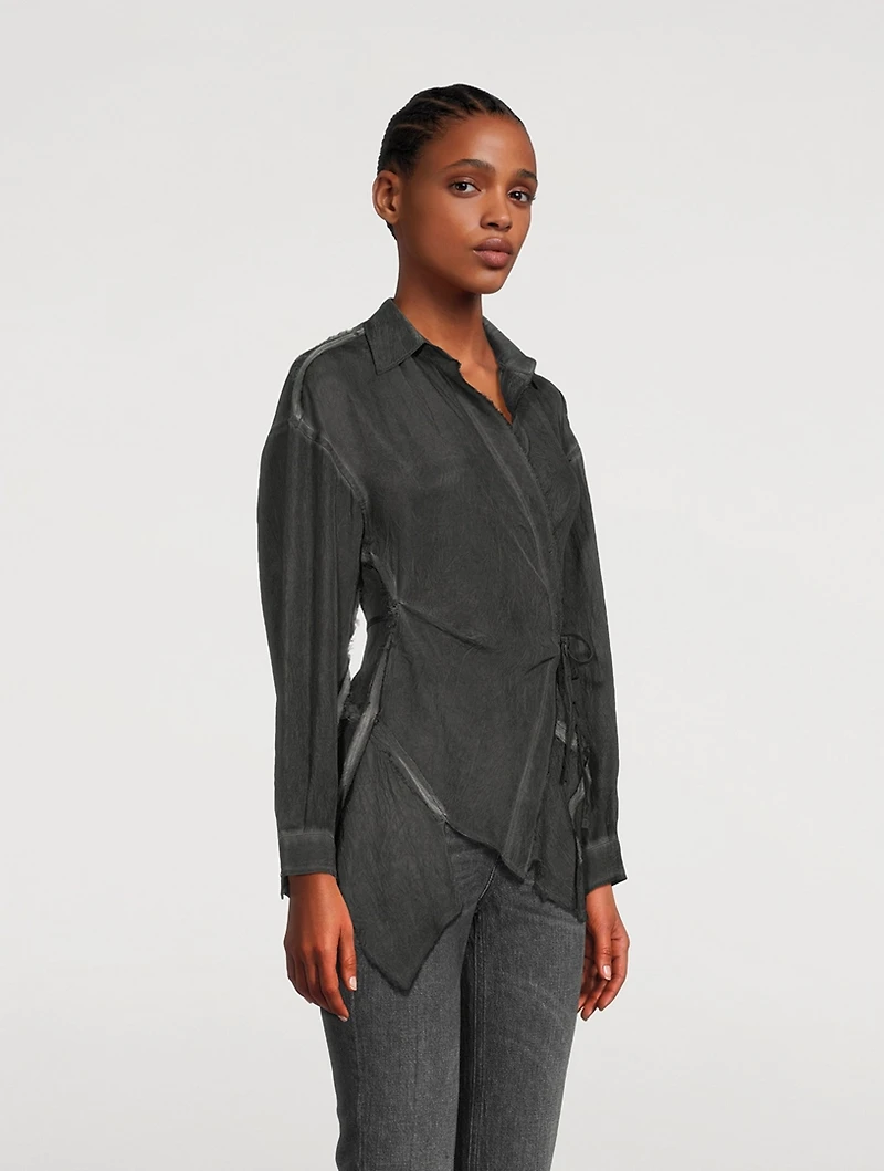 Asymmetrical Wrap Shirt