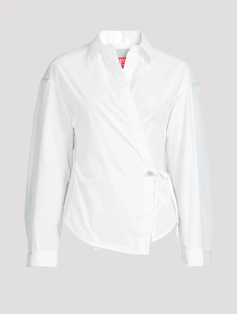 C-Delphi Poplin Wrap Shirt
