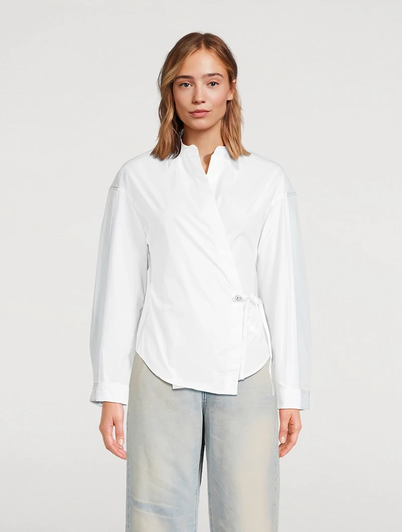 C-Delphi Poplin Wrap Shirt