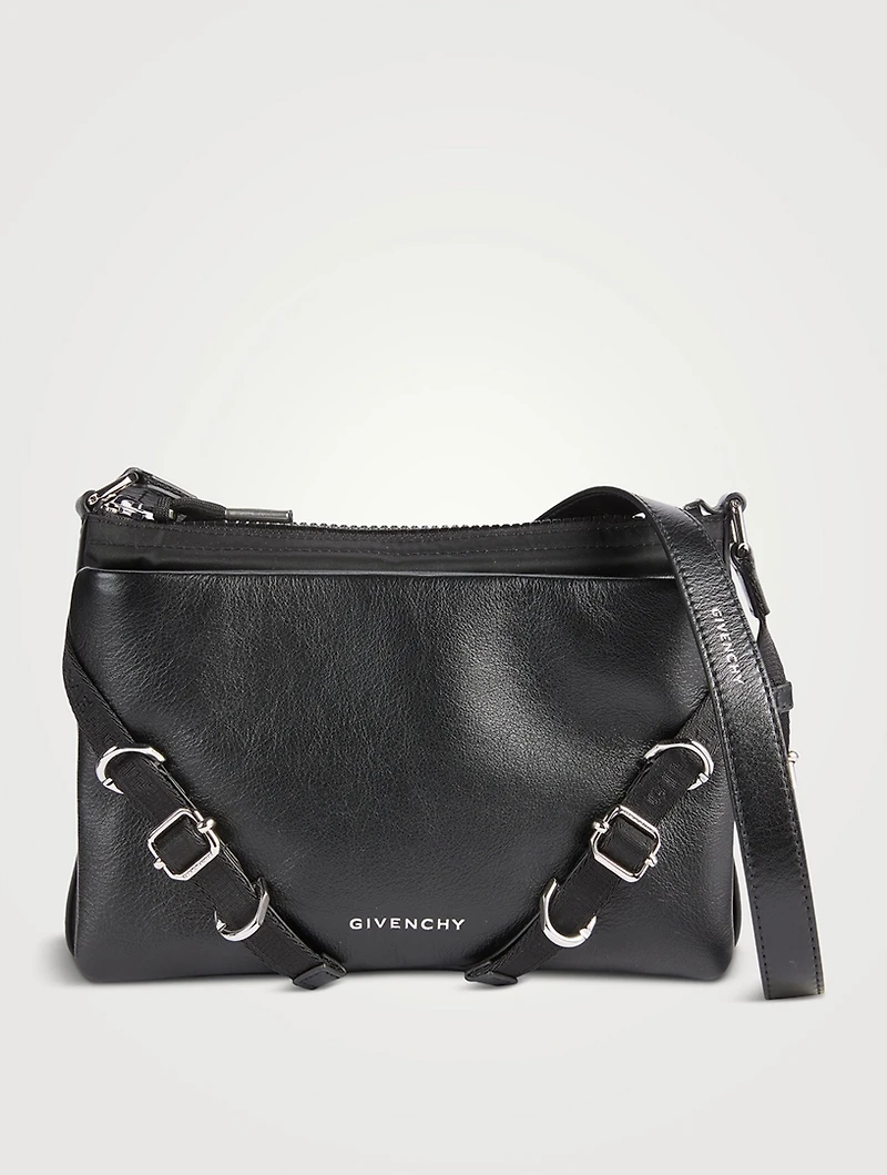 Voyou Leather And Nylon Skinny Crossbody Bag