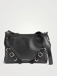 Voyou Leather And Nylon Skinny Crossbody Bag