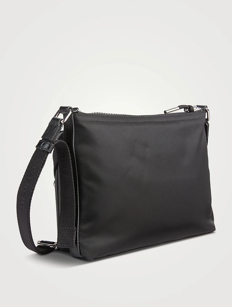 Voyou Leather And Nylon Skinny Crossbody Bag
