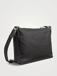Voyou Leather And Nylon Skinny Crossbody Bag