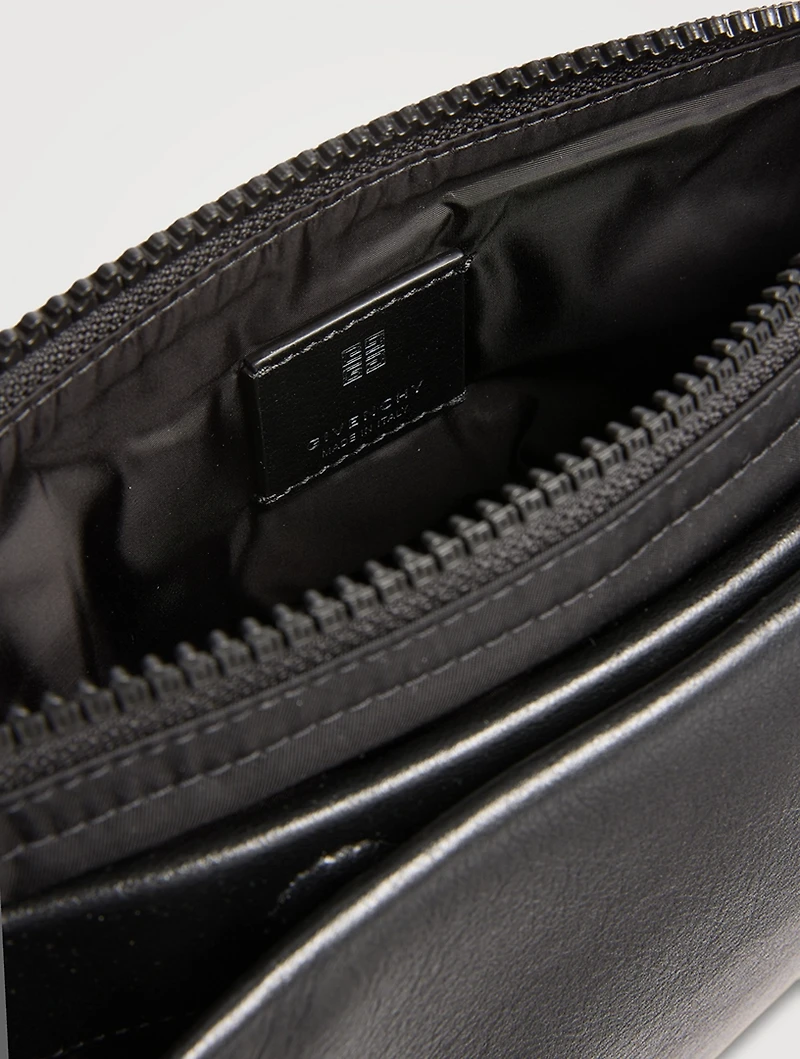 Voyou Leather And Nylon Skinny Crossbody Bag