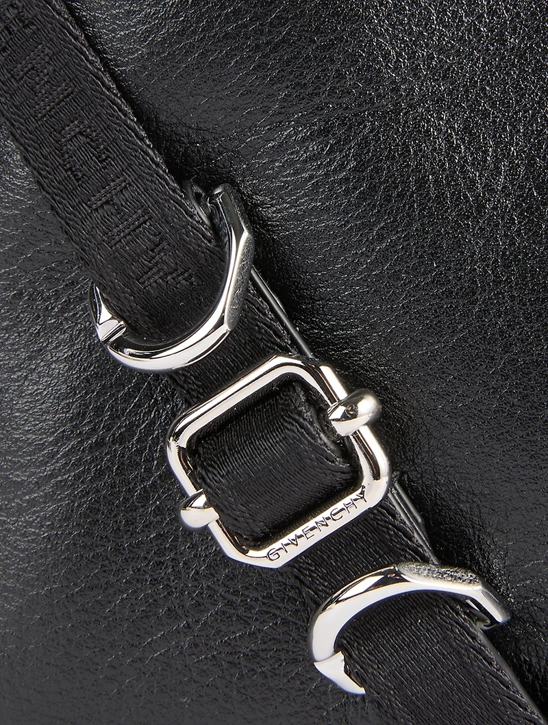 Voyou Leather And Nylon Skinny Crossbody Bag