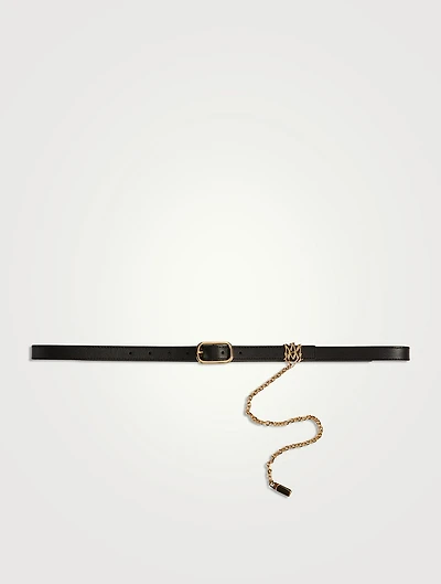 MA Chain Leather Belt