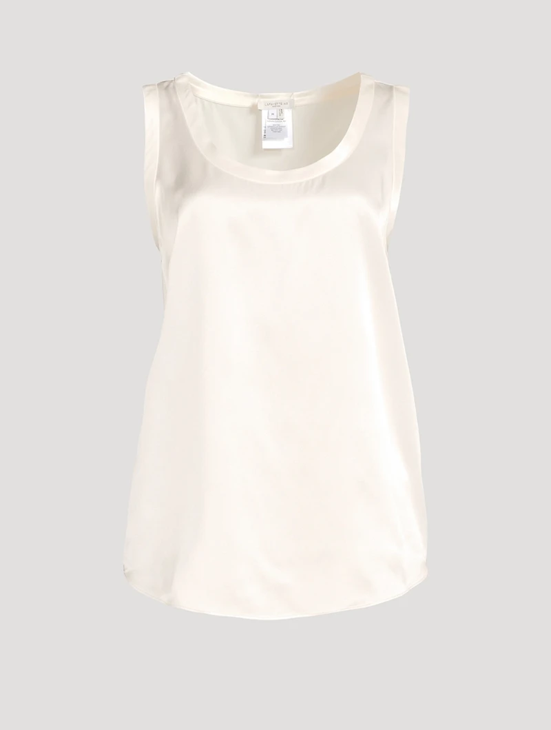 Perla Reversible Silk Charmeuse Tank Top