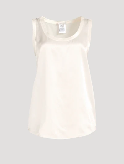 Perla Reversible Silk Charmeuse Tank Top