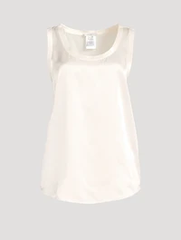 Perla Reversible Silk Charmeuse Tank Top