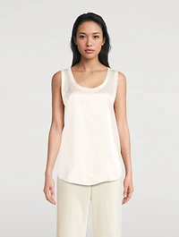 Perla Reversible Silk Charmeuse Tank Top