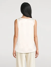 Perla Reversible Silk Charmeuse Tank Top