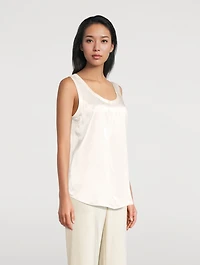 Perla Reversible Silk Charmeuse Tank Top