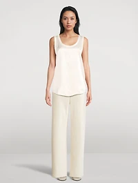 Perla Reversible Silk Charmeuse Tank Top