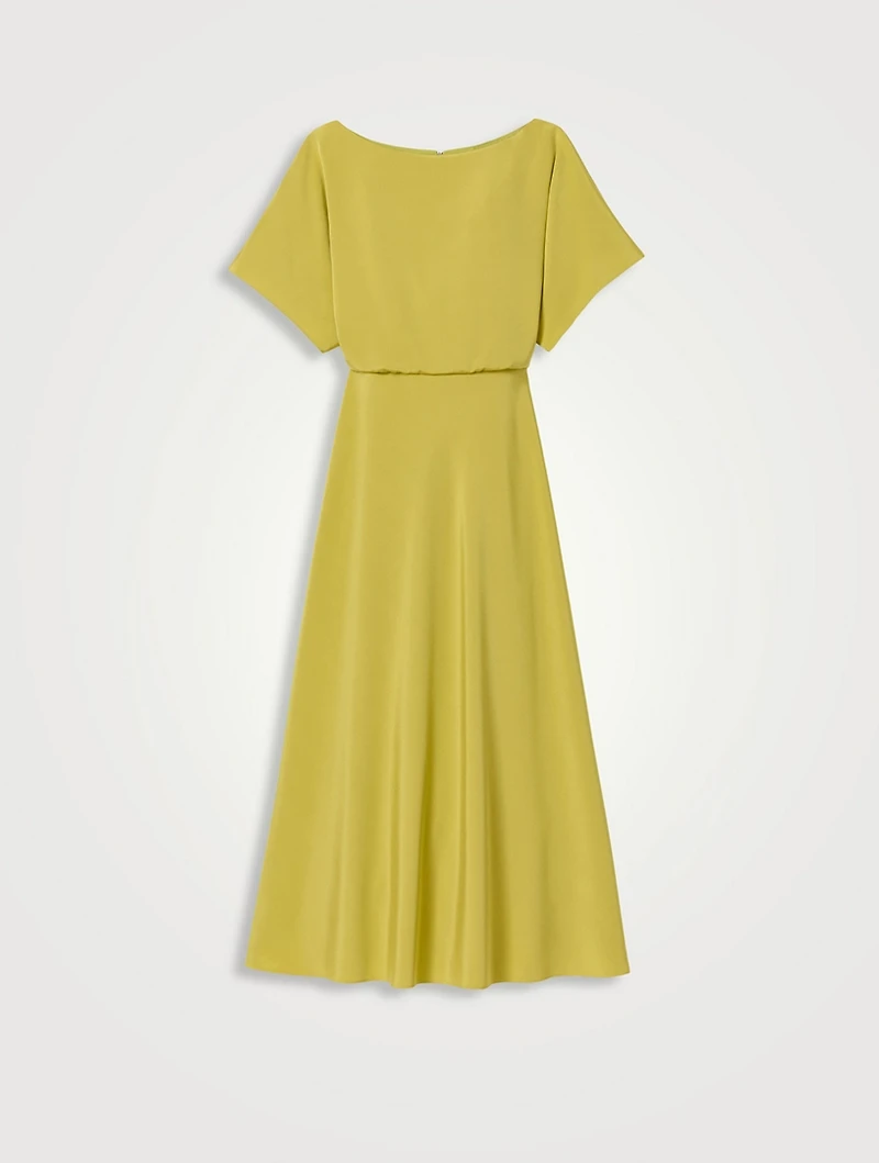 Crêpe de Chine Midi Dress
