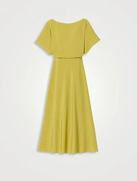 Crêpe de Chine Midi Dress