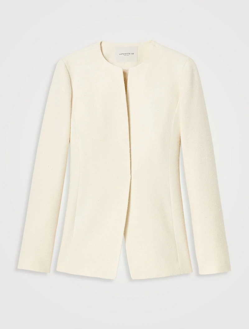 Bouclé Weave Cutaway Jacket