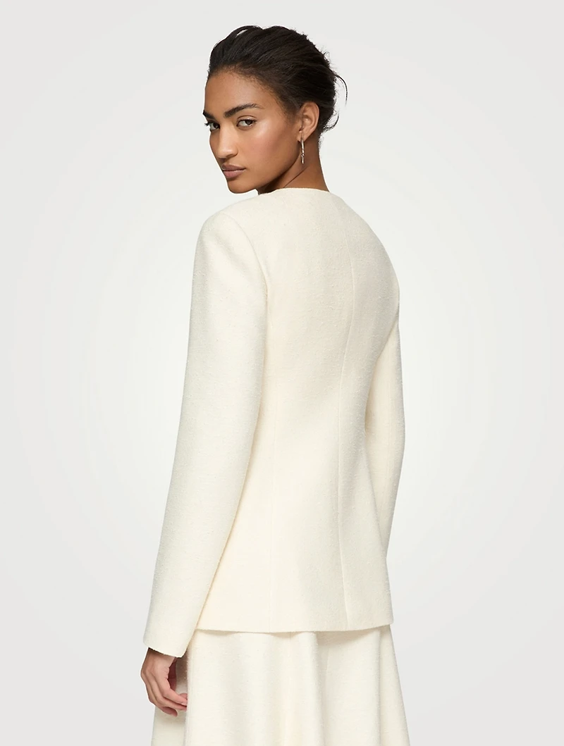 Bouclé Weave Cutaway Jacket