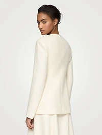 Bouclé Weave Cutaway Jacket