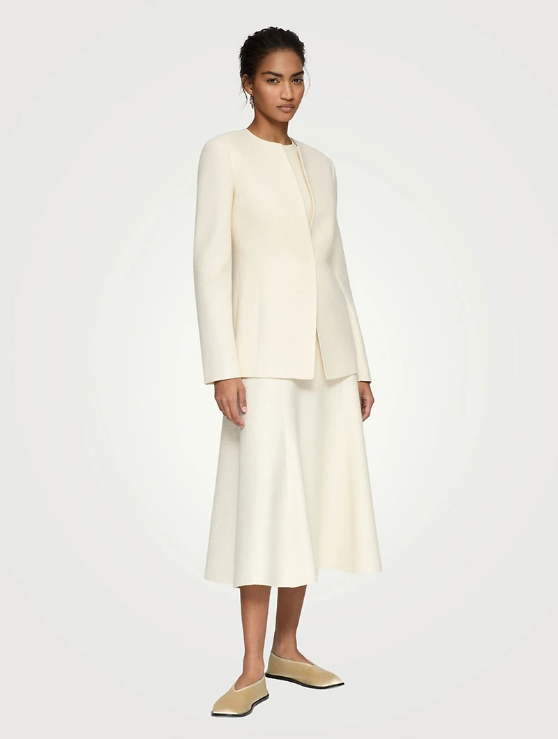 Bouclé Weave Cutaway Jacket