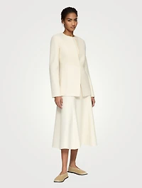 Bouclé Weave Cutaway Jacket