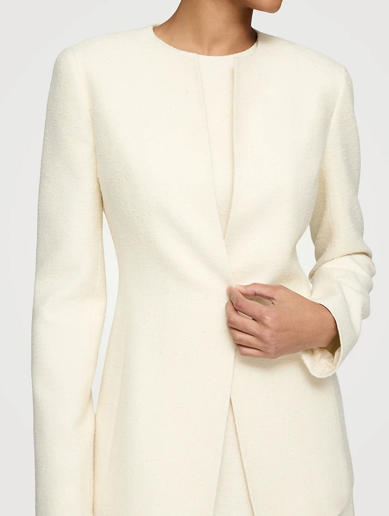 Bouclé Weave Cutaway Jacket