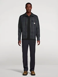 Checked Cotton Gabardine Shirt Jacket