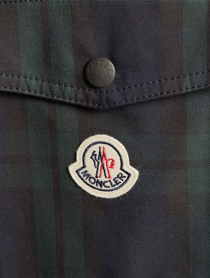 Checked Cotton Gabardine Shirt Jacket