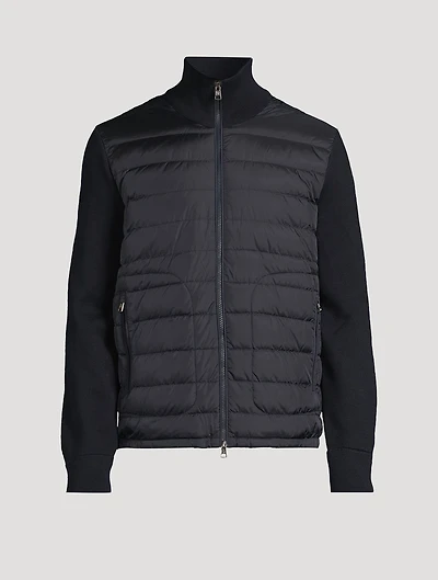 Down-Padded Zip Cardigan