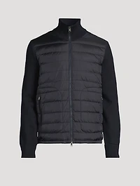 Down-Padded Zip Cardigan