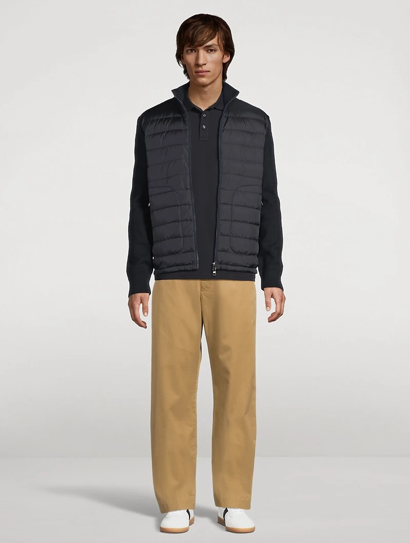 Down-Padded Zip Cardigan