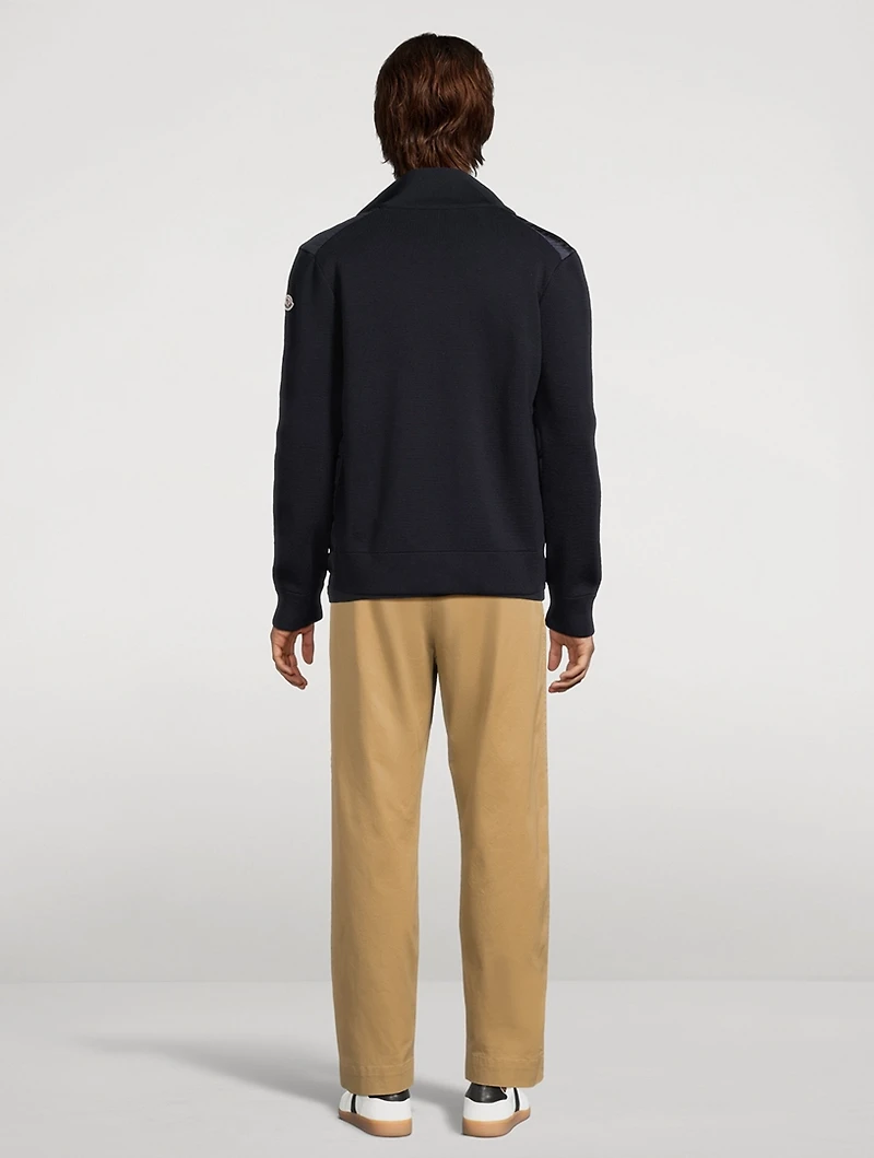 Down-Padded Zip Cardigan