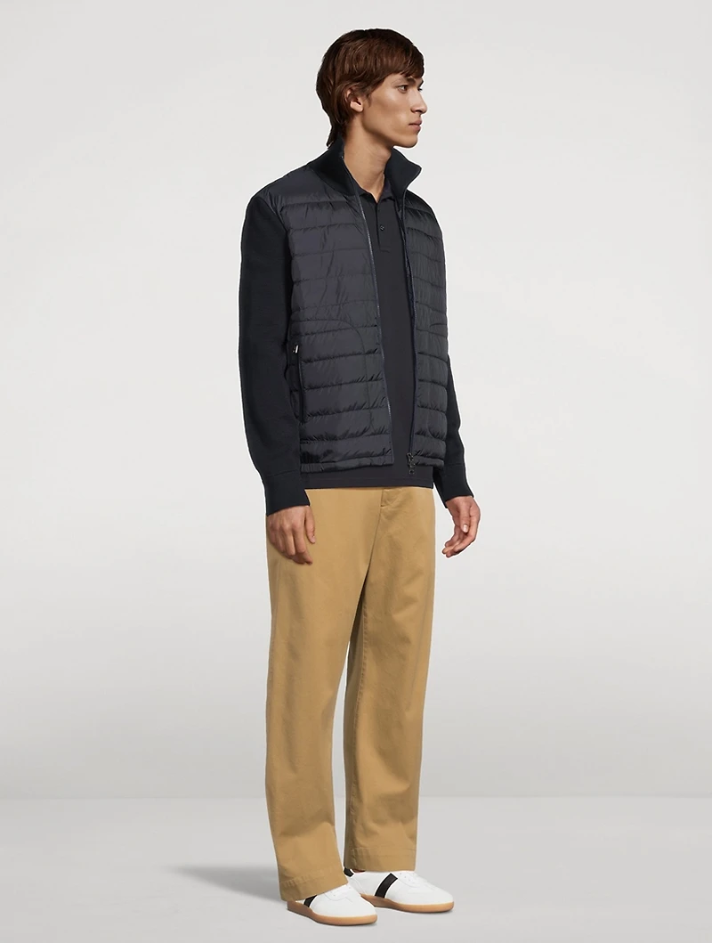 Down-Padded Zip Cardigan