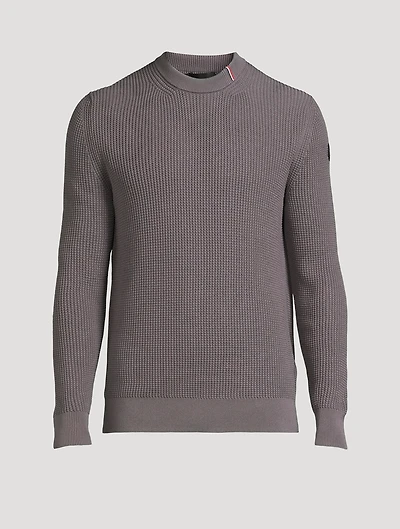 Cotton Waffle Knit Sweatshirt