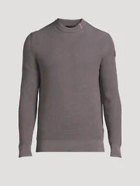 Cotton Waffle Knit Sweatshirt