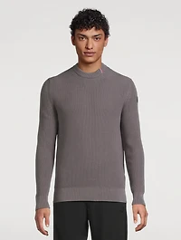 Cotton Waffle Knit Sweatshirt