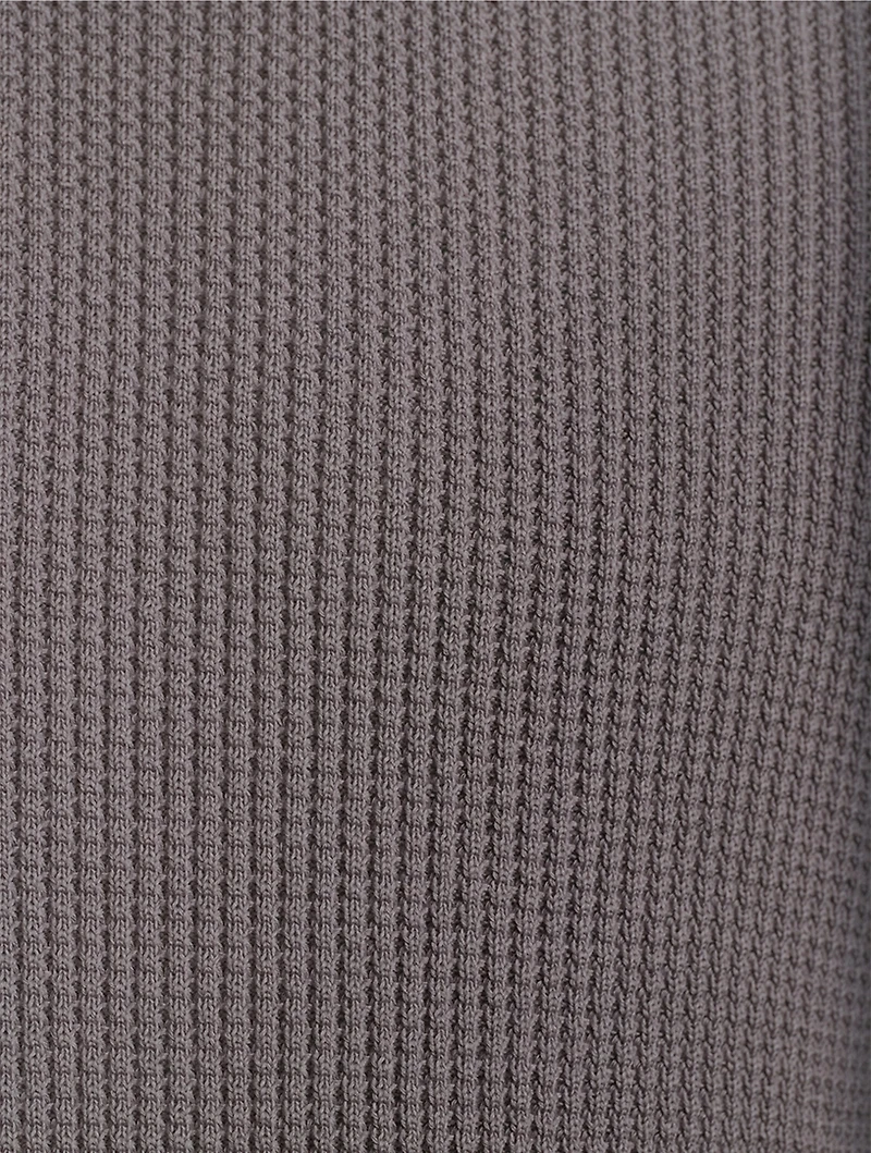 Cotton Waffle Knit Sweatshirt