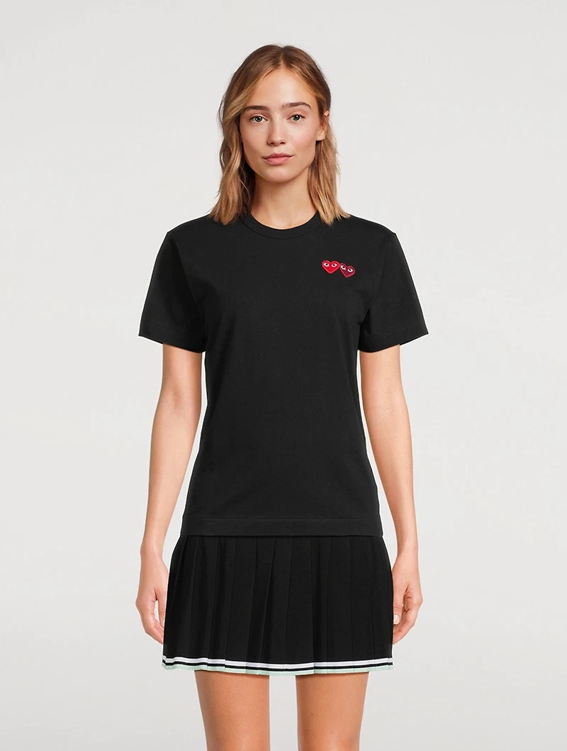 Double Heart Patch T-Shirt