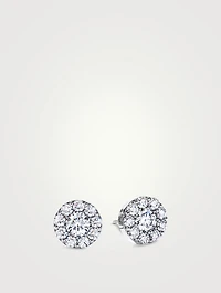 Fulfillment 18K White Gold Round Diamond Earrings