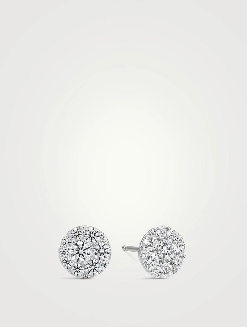 Tessa 18K Gold Diamond Circle Earrings