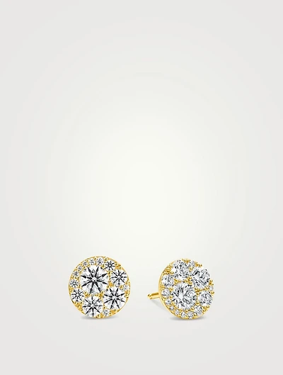 Tessa 18K Gold Diamond Circle Earrings