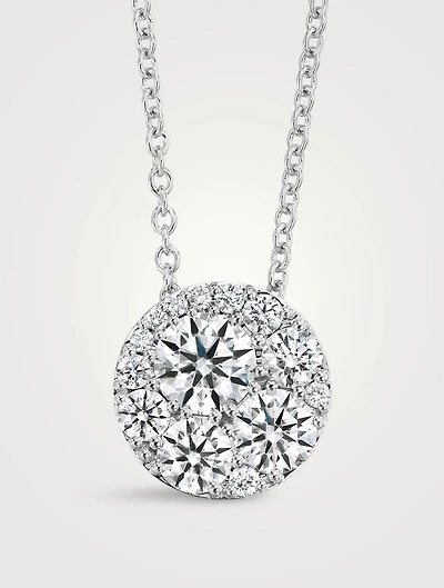 Tessa 18K Gold Diamond Circle Pendant Necklace
