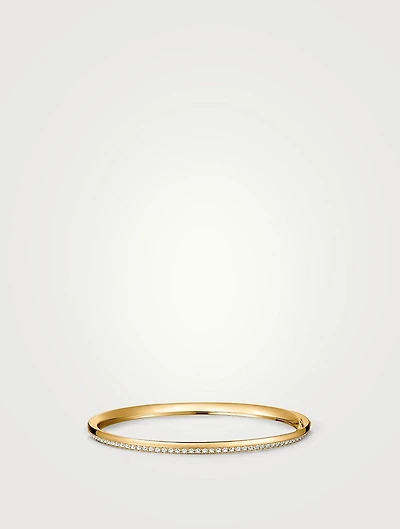 Barre 18K Gold Pavé Diamond Bangle Bracelet